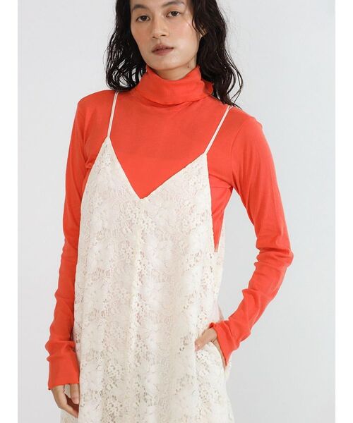 FIKA.（フィーカ）の「Brushed floral lace onepiece（ワンピース・レディース・ライトブルー/ブラック/オフホワイト・MEDIUM）」の5枚目の写真