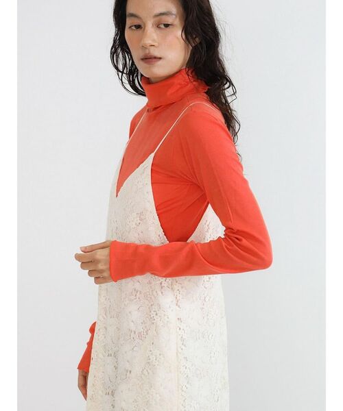 FIKA.（フィーカ）の「Brushed floral lace onepiece（ワンピース・レディース・ライトブルー/ブラック/オフホワイト・MEDIUM）」の6枚目の写真