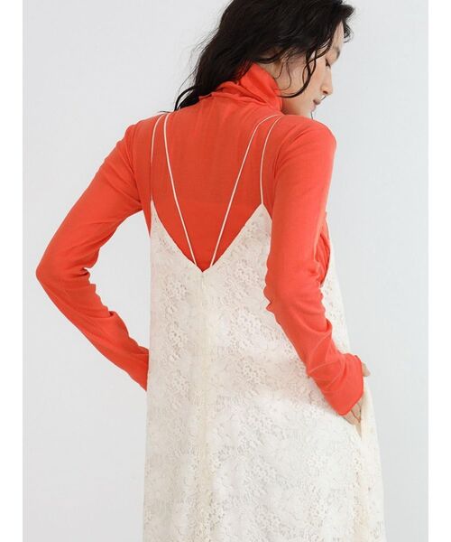 FIKA.（フィーカ）の「Brushed floral lace onepiece（ワンピース・レディース・ライトブルー/ブラック/オフホワイト・MEDIUM）」の7枚目の写真