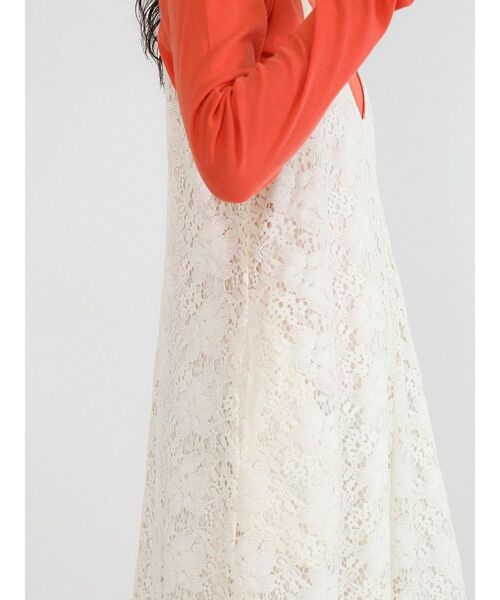 FIKA.（フィーカ）の「Brushed floral lace onepiece（ワンピース・レディース・ライトブルー/ブラック/オフホワイト・MEDIUM）」の8枚目の写真