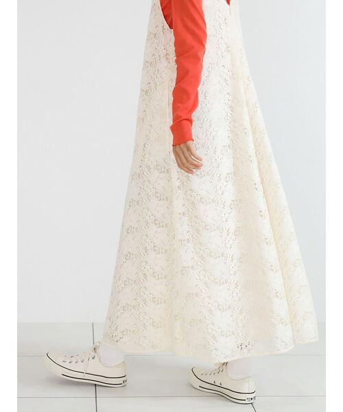 FIKA.（フィーカ）の「Brushed floral lace onepiece（ワンピース・レディース・ライトブルー/ブラック/オフホワイト・MEDIUM）」の9枚目の写真