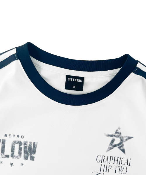 DISTN9NE(ディストナイン)の「ウーマン ダブルライン グラフィック 半袖Tシャツ LQ2TF243_WHITE(Tシャツ/カットソー・レディース・その他・90/85)」の3枚目の写真