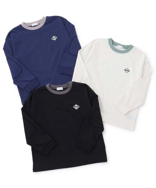 b・ROOM(ビールーム)の「【防汚/速乾/UV】【MNCM】パッチデザイン長袖Tシャツ【子供服】【キッズ】【男の子】(Tシャツ/カットソー・キッズ・ブラック/ネイビー/アイボリー・110cm/140cm/130cm)」の6枚目の写真