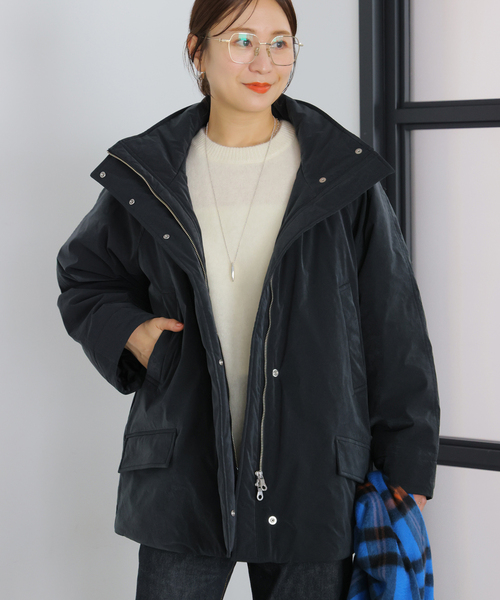 JOURNAL STANDARD(ジャーナルスタンダード)の「【洗える】スエードタフタパッファーコート(その他アウター・レディース・ブラック/キャメル・FREE)」の1枚目の写真