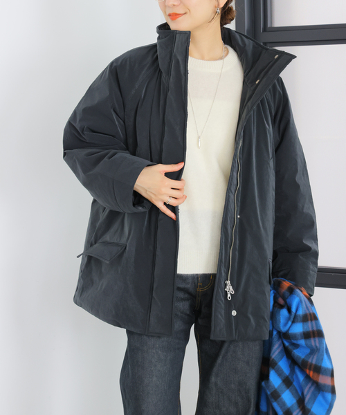 JOURNAL STANDARD(ジャーナルスタンダード)の「【洗える】スエードタフタパッファーコート(その他アウター・レディース・ブラック/キャメル・FREE)」の7枚目の写真