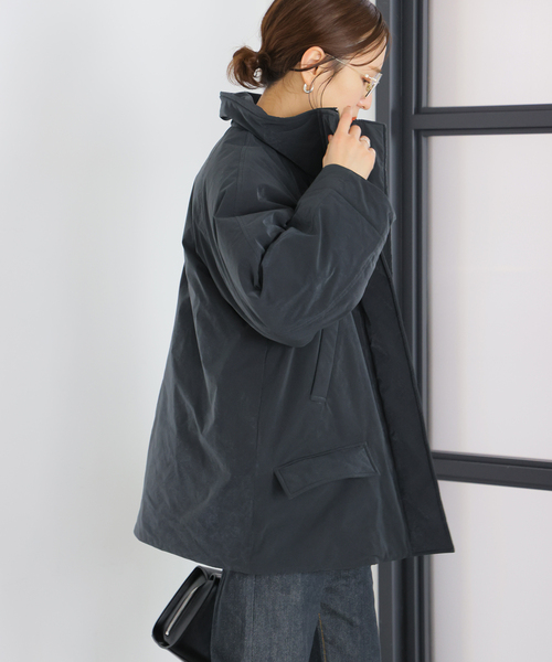 JOURNAL STANDARD(ジャーナルスタンダード)の「【洗える】スエードタフタパッファーコート(その他アウター・レディース・ブラック/キャメル・FREE)」の8枚目の写真