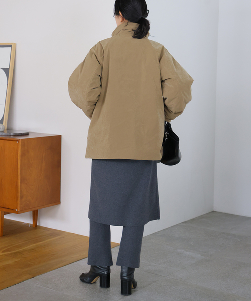 JOURNAL STANDARD(ジャーナルスタンダード)の「【洗える】スエードタフタパッファーコート(その他アウター・レディース・ブラック/キャメル・FREE)」の12枚目の写真