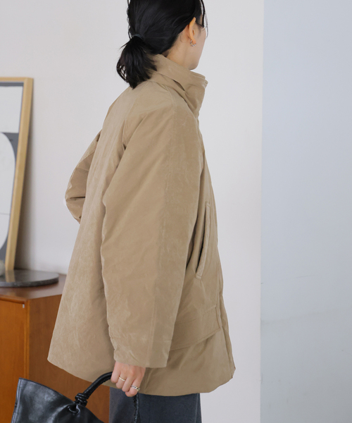 JOURNAL STANDARD(ジャーナルスタンダード)の「【洗える】スエードタフタパッファーコート(その他アウター・レディース・ブラック/キャメル・FREE)」の16枚目の写真