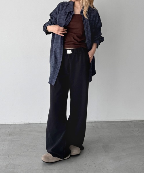 CANAL JEAN(キャナルジーン)の「El mar ダークチェックロングシャツ(シャツ/ブラウス・レディース・ネイビー・ONE SIZE)」の5枚目の写真