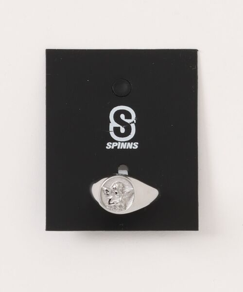 SPINNS（スピンズ）の「メタルシルバーボリュームリング/エンジェルモチーフ（リング・メンズ・シルバー・ONESIZE）」の2枚目の写真