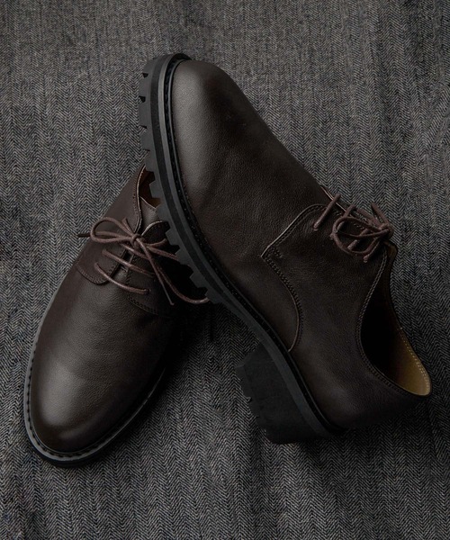 CLEL】Full-grain Leather Plain Toe Shoes / フルグレインレザー