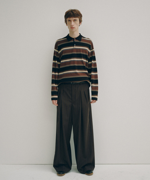 EDIFICE(エディフィス)の「Hedie.+ Herringbone Wide Pants(スラックス・メンズ・ブラウン・2/3)」の2枚目の写真