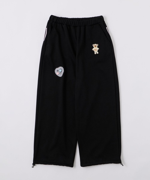 rumnel:(ルムネル)の「ロゴ刺繍裏起毛デコスウェットパンツ / Deco Fleece-Lined Sweatpants with Embroidered Logo(スウェットパンツ・レディース・グレー/ブラック/ピンク・FREE)」の19枚目の写真