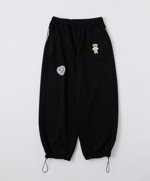 rumnel:(ルムネル)の「ロゴ刺繍裏起毛デコスウェットパンツ / Deco Fleece-Lined Sweatpants with Embroidered Logo(スウェットパンツ・レディース・グレー/ブラック/ピンク・FREE)」の20枚目の写真