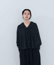 《石上美津江さんコラボ》インドコットンフリルブラウス