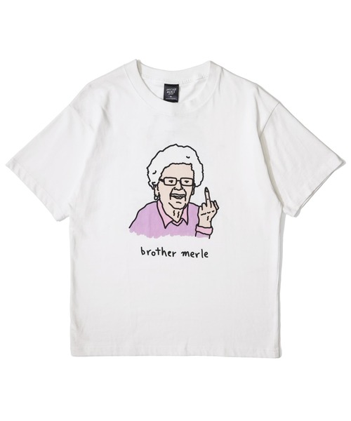 RIVER SIDE CULTURE(リバーサイドカルチャー)の「RSC×BROTHER MERLE / F〇CK おばあちゃん T-SHIRT(04)(Tシャツ/カットソー・メンズ・ホワイト/ブラック・MEDIUM/LARGE/X-LARGE)」の1枚目の写真