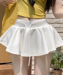 ふんわりシルエット美脚ミニスカパン
