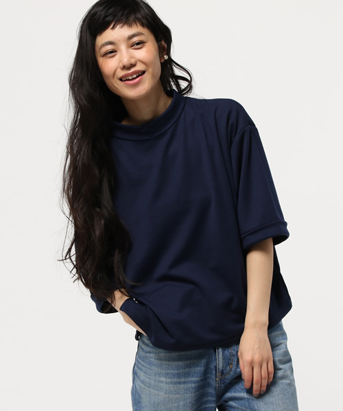 VENCEEXCHANGE（ヴァンスエクスチェンジ）の「ポンチストレートスリーブハイネック（Tシャツ/カットソー・レディース・オフホワイト/グレー/ネイビー・MEDIUM）」の3枚目の写真