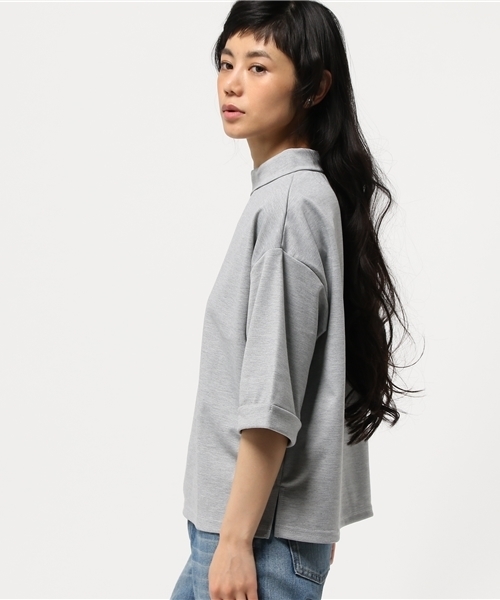 VENCEEXCHANGE（ヴァンスエクスチェンジ）の「ポンチストレートスリーブハイネック（Tシャツ/カットソー・レディース・オフホワイト/グレー/ネイビー・MEDIUM）」の10枚目の写真