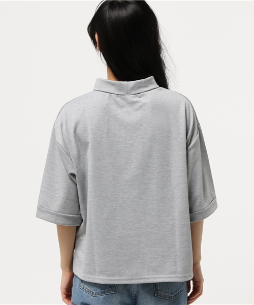 VENCEEXCHANGE（ヴァンスエクスチェンジ）の「ポンチストレートスリーブハイネック（Tシャツ/カットソー・レディース・オフホワイト/グレー/ネイビー・MEDIUM）」の4枚目の写真