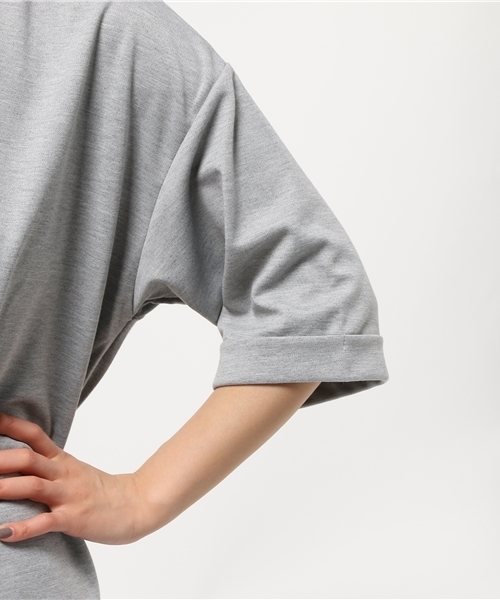 VENCEEXCHANGE（ヴァンスエクスチェンジ）の「ポンチストレートスリーブハイネック（Tシャツ/カットソー・レディース・オフホワイト/グレー/ネイビー・MEDIUM）」の6枚目の写真