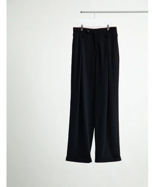 SOSHIOTSUKI(ソウシオオツキ)の「DOUBLE INVERTED TUCK TROUSERS(スラックス・メンズ・ブラック/グレー/ストライプ・48/46)」の7枚目の写真