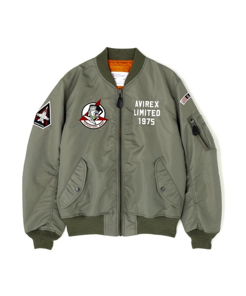 AVIREX(アヴィレックス)の「《WEB&DEPOT限定》LIGHT MA-1 TOPHATTERS(MA-1・レディース・シルバー/セージグリーン/ブラック・F)」の4枚目の写真