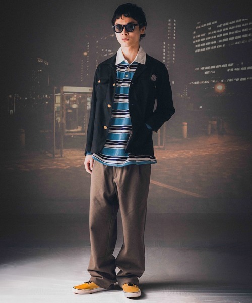 EFFECTEN(エフェクテン)の「mj11996-Workers jaket ワークジャケット(efsc-04)(その他アウター・メンズ・ストライプ/ダークネイビー・M/L)」の4枚目の写真