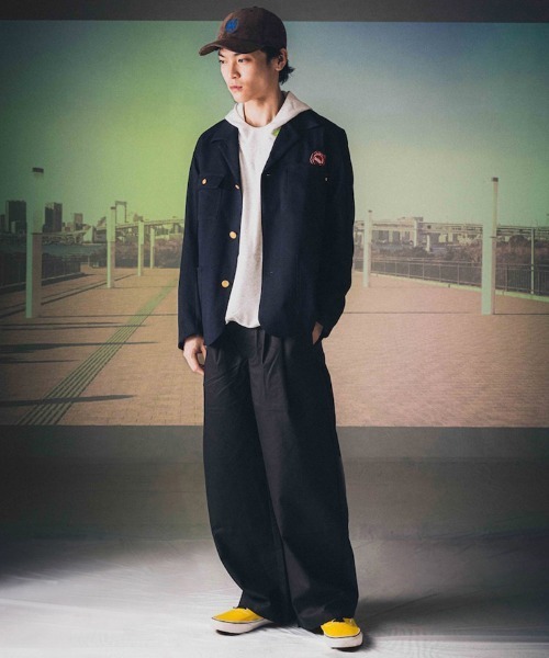 EFFECTEN(エフェクテン)の「mj11996-Workers jaket ワークジャケット(efsc-04)(その他アウター・メンズ・ストライプ/ダークネイビー・M/L)」の5枚目の写真