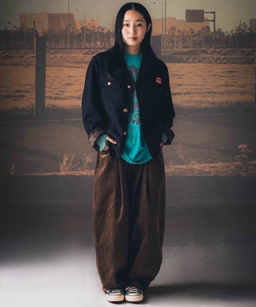 EFFECTEN(エフェクテン)の「mj11996-Workers jaket ワークジャケット(efsc-04)(その他アウター・メンズ・ストライプ/ダークネイビー・M/L)」の6枚目の写真