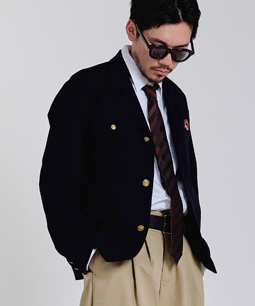 EFFECTEN(エフェクテン)の「mj11996-Workers jaket ワークジャケット(efsc-04)(その他アウター・メンズ・ストライプ/ダークネイビー・M/L)」の7枚目の写真