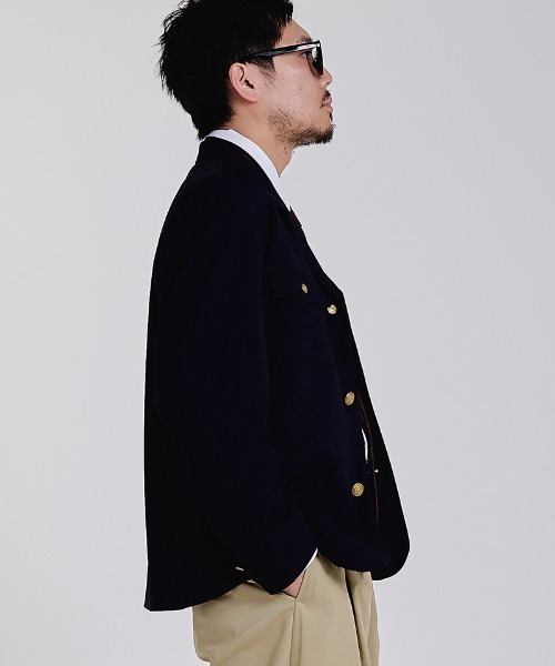EFFECTEN(エフェクテン)の「mj11996-Workers jaket ワークジャケット(efsc-04)(その他アウター・メンズ・ストライプ/ダークネイビー・M/L)」の8枚目の写真