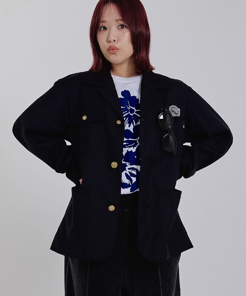 EFFECTEN(エフェクテン)の「mj11996-Workers jaket ワークジャケット(efsc-04)(その他アウター・メンズ・ストライプ/ダークネイビー・M/L)」の14枚目の写真