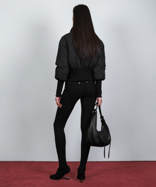NACHE（ナチェ）の「LEATHER TIE HOBO BAG BLACK（ショルダーバッグ・レディース・ブラック・FREE）」の3枚目の写真