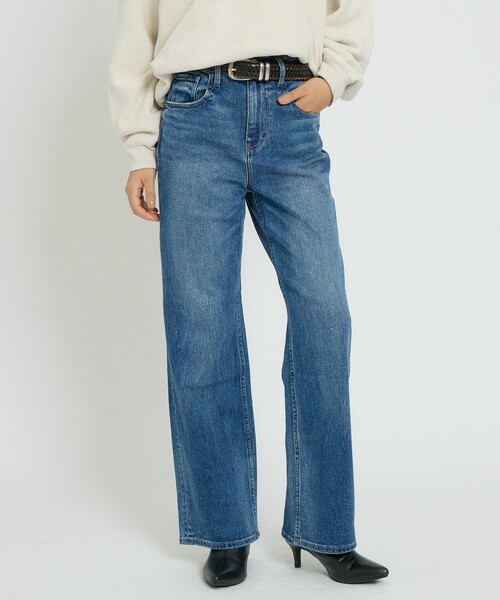 Healthy denim(ヘルシーデニム)の「【Healthy denim / ヘルシーデニム】Aqua/デニム/デニムパンツ/ルーズフレア【WEB限定】(デニムパンツ・レディース・ダークネイビー/インディゴブルー・25/24/23)」の2枚目の写真