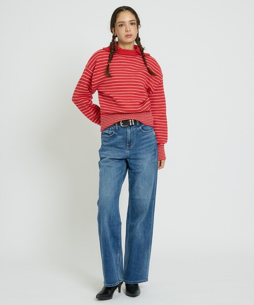 Healthy denim(ヘルシーデニム)の「【Healthy denim / ヘルシーデニム】Aqua/デニム/デニムパンツ/ルーズフレア【WEB限定】(デニムパンツ・レディース・ダークネイビー/インディゴブルー・25/24/23)」の12枚目の写真