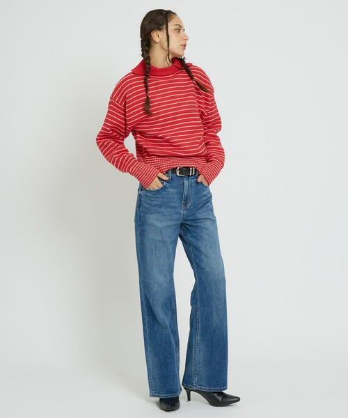 Healthy denim(ヘルシーデニム)の「【Healthy denim / ヘルシーデニム】Aqua/デニム/デニムパンツ/ルーズフレア【WEB限定】(デニムパンツ・レディース・ダークネイビー/インディゴブルー・25/24/23)」の13枚目の写真