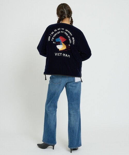 Healthy denim(ヘルシーデニム)の「【Healthy denim / ヘルシーデニム】Aqua/デニム/デニムパンツ/ルーズフレア【WEB限定】(デニムパンツ・レディース・ダークネイビー/インディゴブルー・25/24/23)」の14枚目の写真