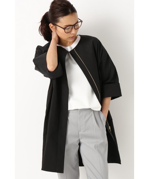 FRAMeWORK(フレームワーク)の「オーバーサイズ クルーネックコート◆(その他アウター・レディース・ブラック/キャメル/ブルー・36/38)」の2枚目の写真