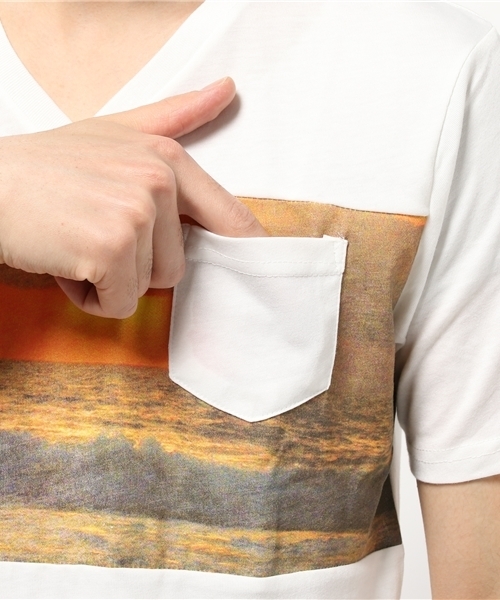 VENCEEXCHANGE（ヴァンスエクスチェンジ）の「転写パネルプリント半袖Tシャツ    （Tシャツ/カットソー・メンズ・オフホワイト/ブラック・SMALL/LARGE/MEDIUM）」の8枚目の写真