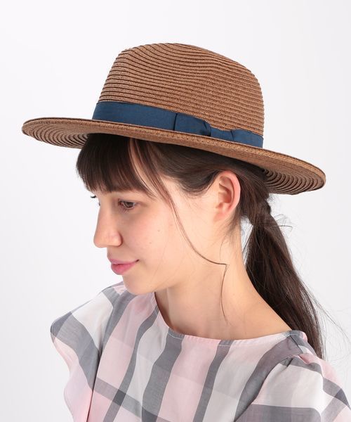 ROPE' PICNIC(ロペピクニック)の「ブレード中折つば広ハット(ハット・レディース・ダークブラウン/ブラウン/ベージュ・F)」の1枚目の写真