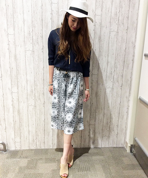 VENCEEXCHANGE（ヴァンスエクスチェンジ）の「ベルト付きガウチョパンツ（その他パンツ・レディース・コーラル/その他31/オフホワイト/その他32/ブラック/ブラウン/ダークグリーン・MEDIUM）」の6枚目の写真