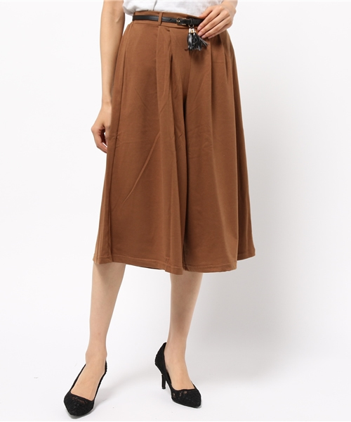 VENCEEXCHANGE（ヴァンスエクスチェンジ）の「ベルト付きガウチョパンツ（その他パンツ・レディース・コーラル/その他31/オフホワイト/その他32/ブラック/ブラウン/ダークグリーン・MEDIUM）」の14枚目の写真