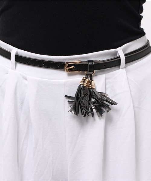 VENCEEXCHANGE（ヴァンスエクスチェンジ）の「ベルト付きガウチョパンツ（その他パンツ・レディース・コーラル/その他31/オフホワイト/その他32/ブラック/ブラウン/ダークグリーン・MEDIUM）」の12枚目の写真