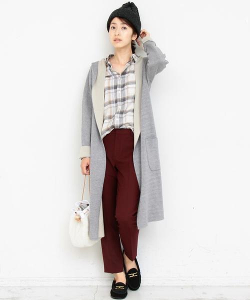 BEAUTY&YOUTH UNITED ARROWS（ビューティーアンドユースユナイテッドアローズ）の「BY ソフトネルチェックシャツ◆（シャツ/ブラウス・レディース・オフホワイト/ベージュ/ネイビー・MEDIUM/SMALL）」の8枚目の写真