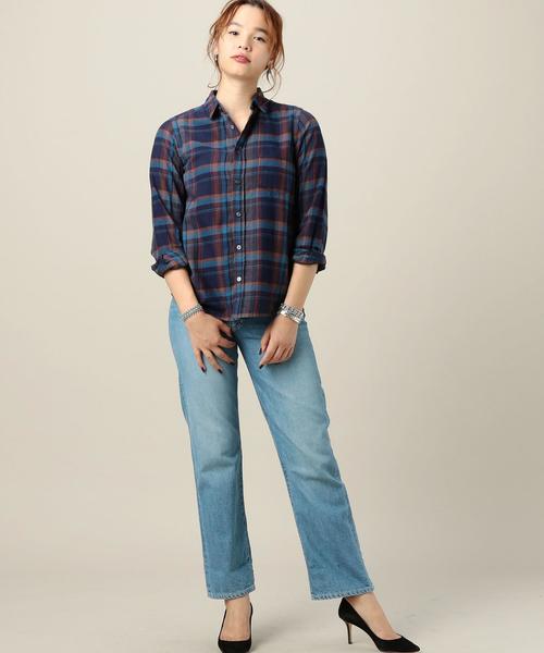 BEAUTY&YOUTH UNITED ARROWS（ビューティーアンドユースユナイテッドアローズ）の「BY ソフトネルチェックシャツ◆（シャツ/ブラウス・レディース・オフホワイト/ベージュ/ネイビー・MEDIUM/SMALL）」の14枚目の写真