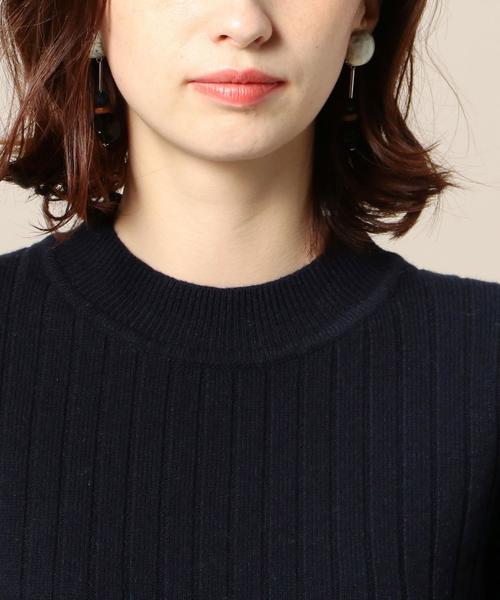 BEAUTY&YOUTH UNITED ARROWS（ビューティーアンドユースユナイテッドアローズ）の「BY ワイドリブ ショート丈 ニット◆（ニット/セーター・レディース・オフホワイト/ブラウン/ネイビー/ライトブルー/ライトグレー・FREE）」の21枚目の写真