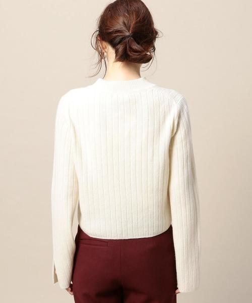 BEAUTY&YOUTH UNITED ARROWS（ビューティーアンドユースユナイテッドアローズ）の「BY ワイドリブ ショート丈 ニット◆（ニット/セーター・レディース・オフホワイト/ブラウン/ネイビー/ライトブルー/ライトグレー・FREE）」の17枚目の写真