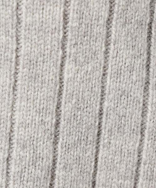 BEAUTY&YOUTH UNITED ARROWS（ビューティーアンドユースユナイテッドアローズ）の「BY ワイドリブ ショート丈 ニット◆（ニット/セーター・レディース・オフホワイト/ブラウン/ネイビー/ライトブルー/ライトグレー・FREE）」の6枚目の写真