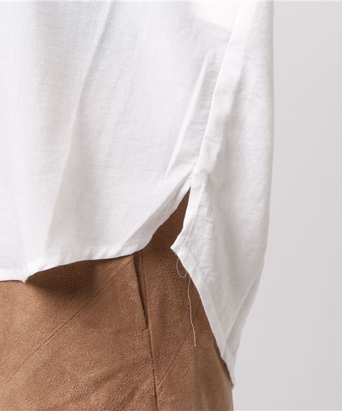 VENCEEXCHANGE（ヴァンスエクスチェンジ）の「刺繍シャツ               （シャツ/ブラウス・レディース・オリーブ/オフホワイト/オレンジ・MEDIUM）」の9枚目の写真